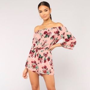 Fashion Nova floral romper, size small